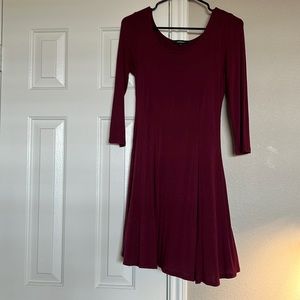 Red dress size small mid sleeve